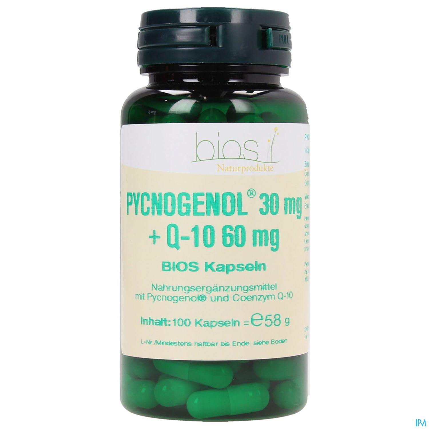 Bios Pycnogenol® 30mg + Q-10 60mg 100 Kapseln