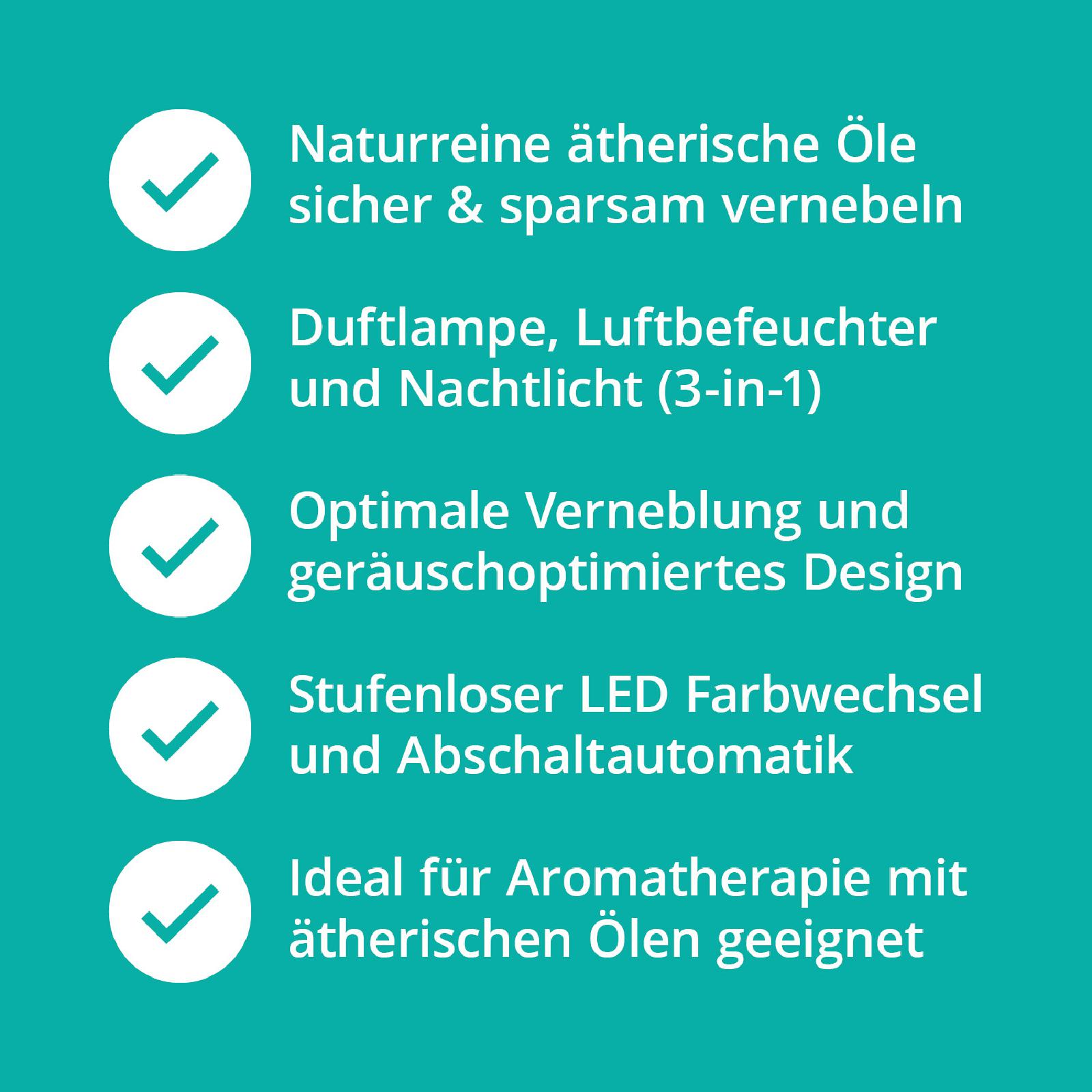 Aroma Diffuser in Holzoptik mit LED