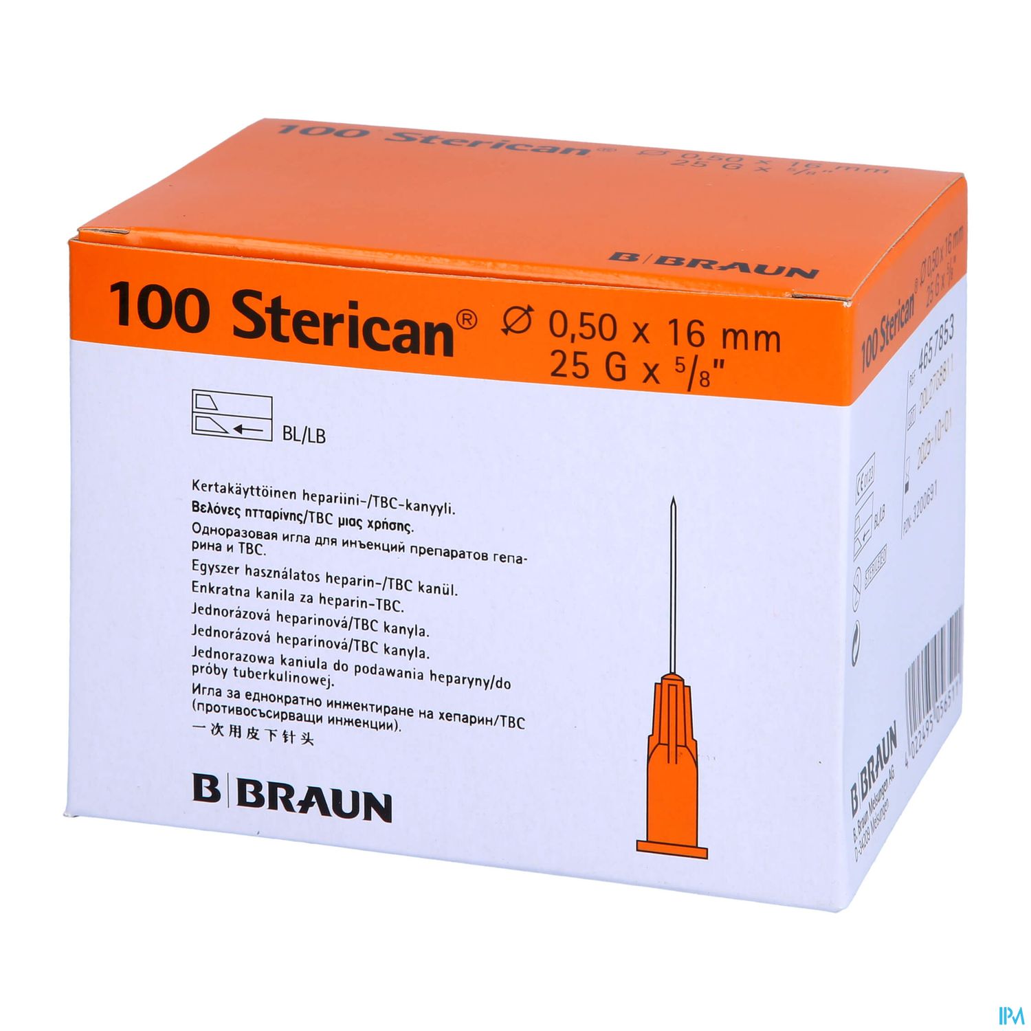 Injektionsspritzen U.zubeh. Einmalkanuelen Braun/sterican/heparin G25x5/8 0,50x16mm 46578 100st