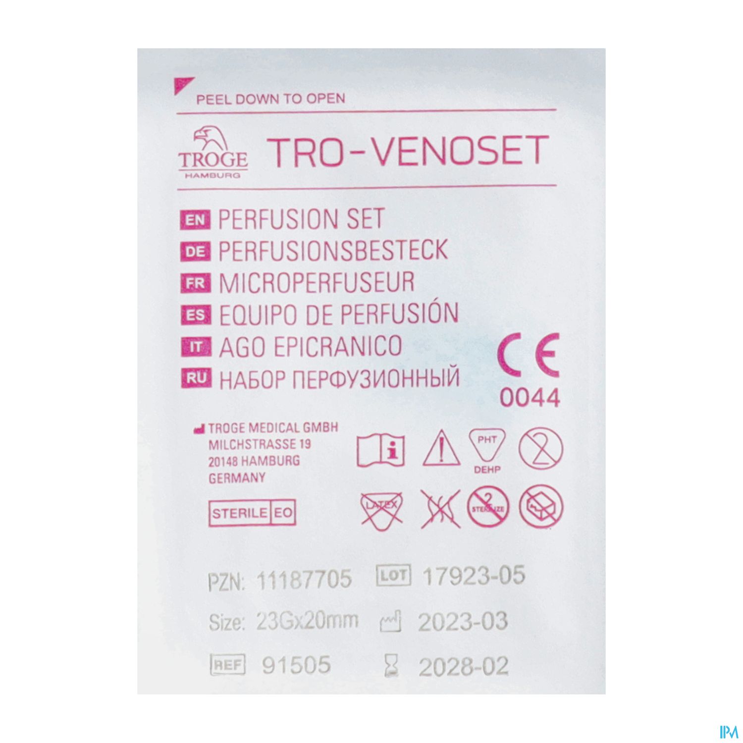 Injektionsspritzen U.zubeh. Butterfly Perfusionsbesteck Tro-venoset 23g 1st