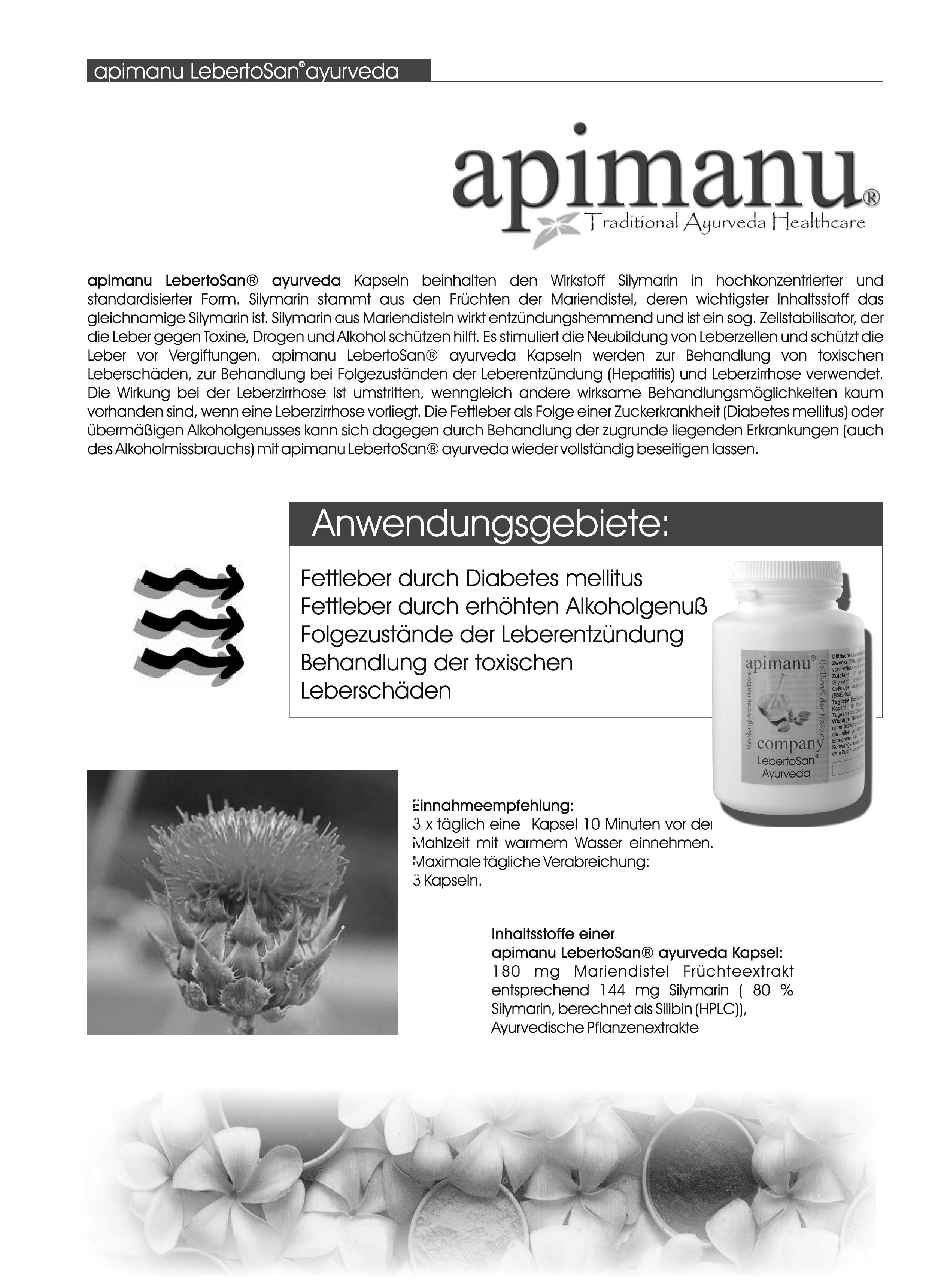 apimanu LebertoSan ayurveda– pflanzlicher Leberschutz