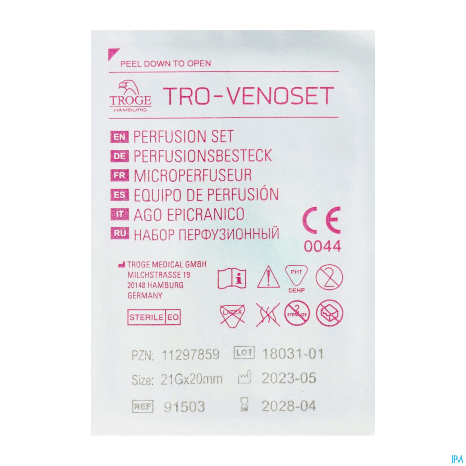 Injektionsspritzen U.zubeh. Butterfly Perfusionsbesteck Tro-venoset 21g 1st