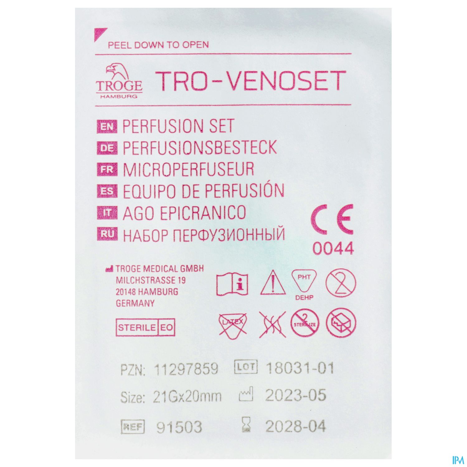 Injektionsspritzen U.zubeh. Butterfly Perfusionsbesteck Tro-venoset 21g 1st
