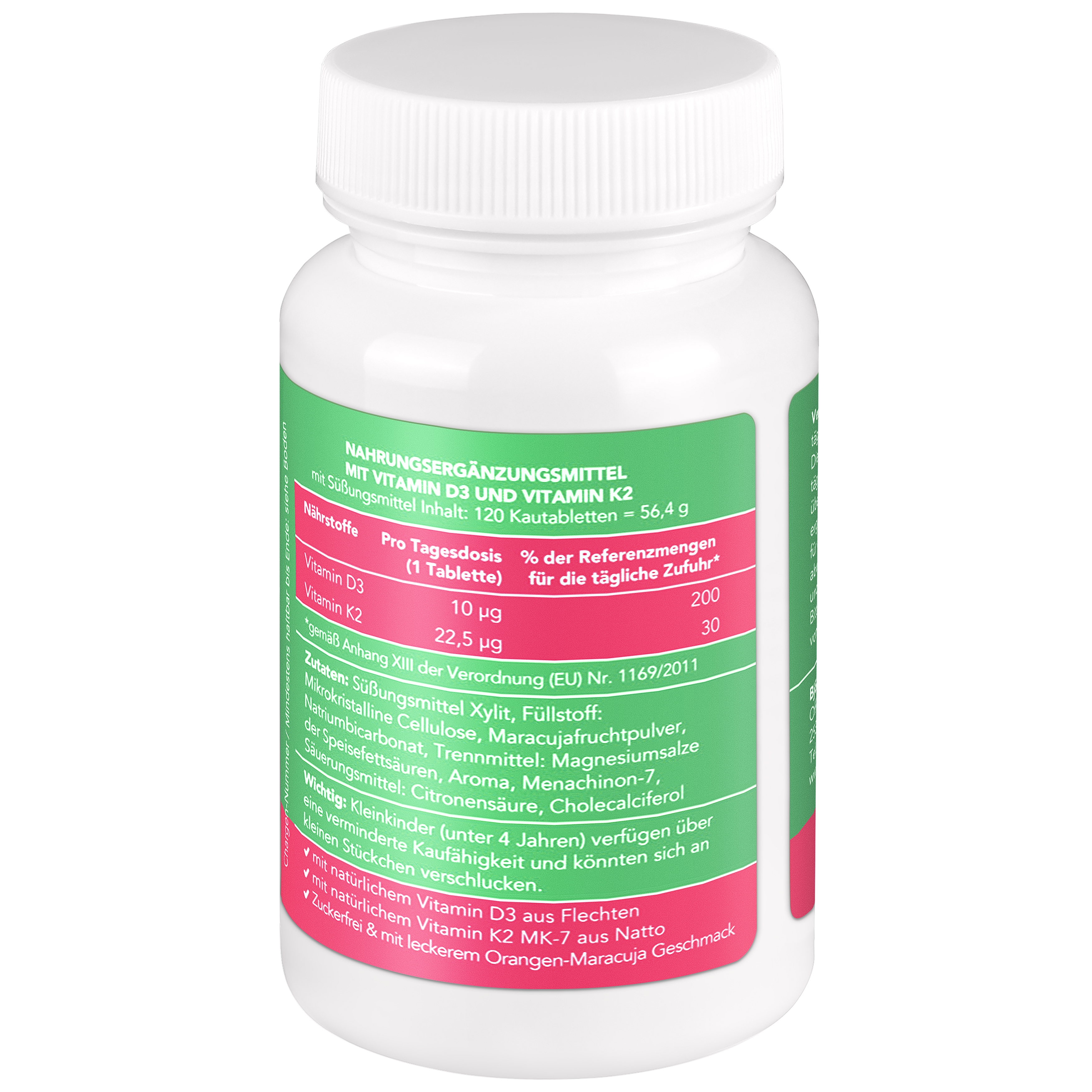 BjökoVit Vitamin D3+K2 Kautabletten für Kinder vegan