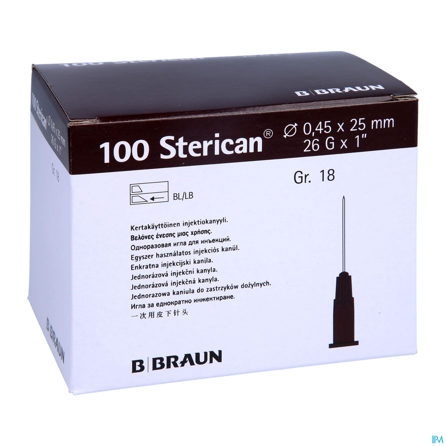 Injektionsspritzen U.zubeh. Einmalkanuelen Sterican Standard Gr18 G26x1 0,45x 25mm 46576 100st