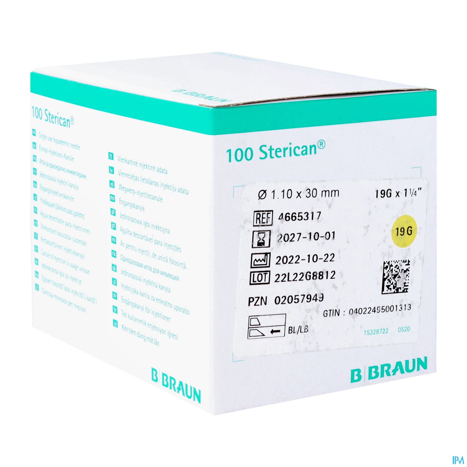 Injektionsspritzen U.zubeh. Einmalkanuelen Braun/sterican/blutentn. G19x1 1/4 1,1x30mm 46653 100st