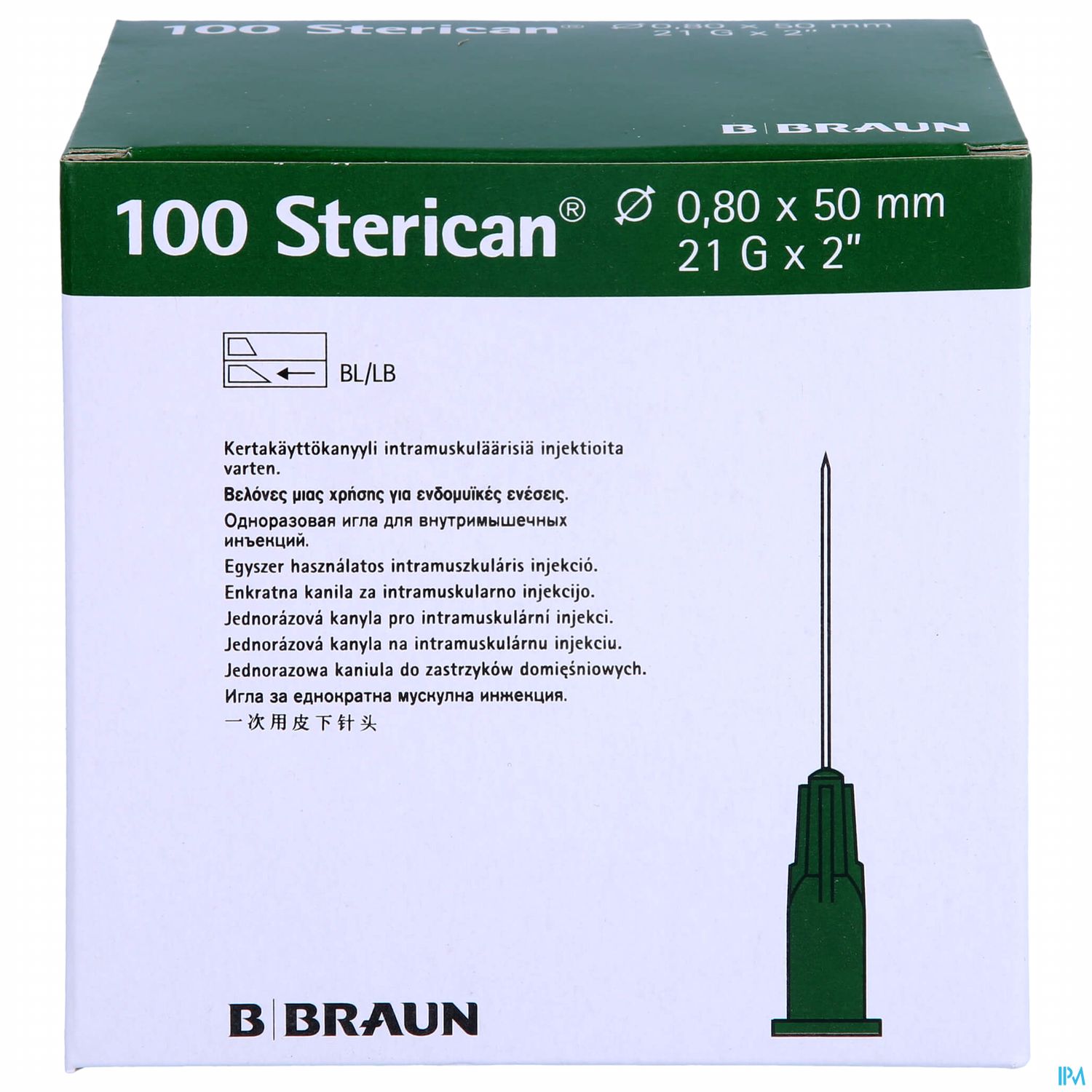 Injektionsspritzen U.zubeh. Einmalkanuelen Braun Sterican Intramusk G21x2 0,80x50mm 46655 100st
