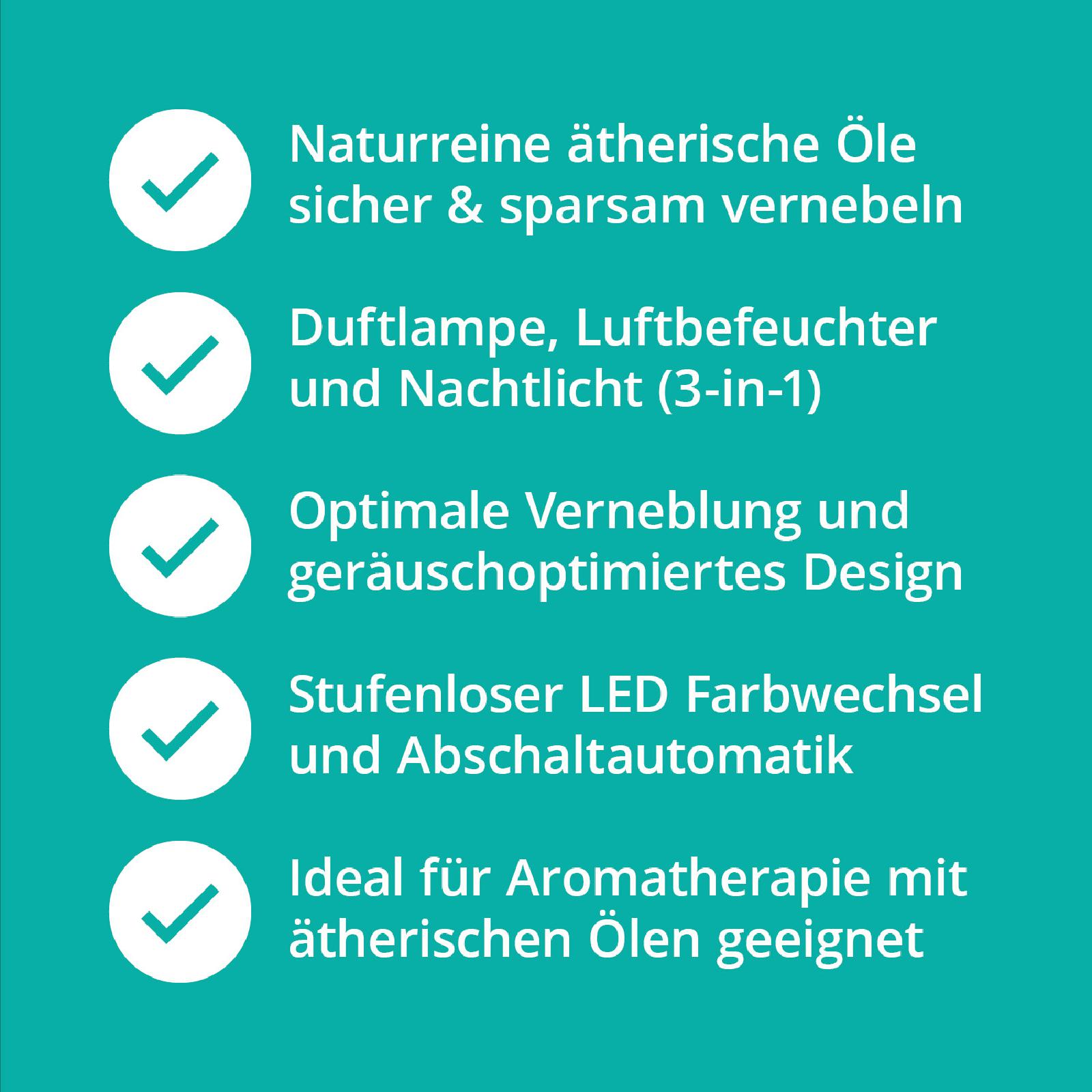 Aroma Diffusor für ätherische Öle mit LED Licht