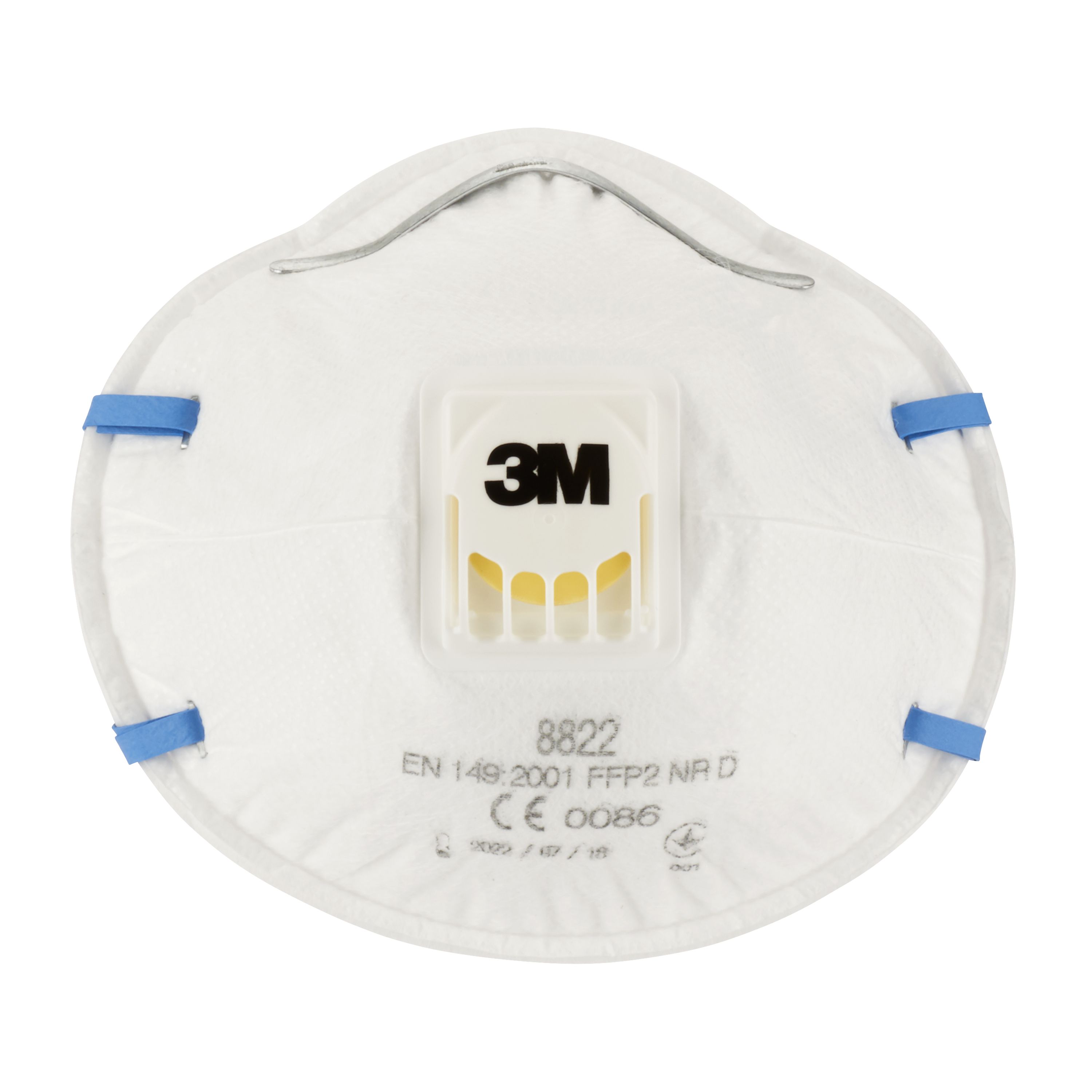 3M™ Maske für Hand- und Maschinenschleifen, FFP2, mit Ventil, 3 pro Packung