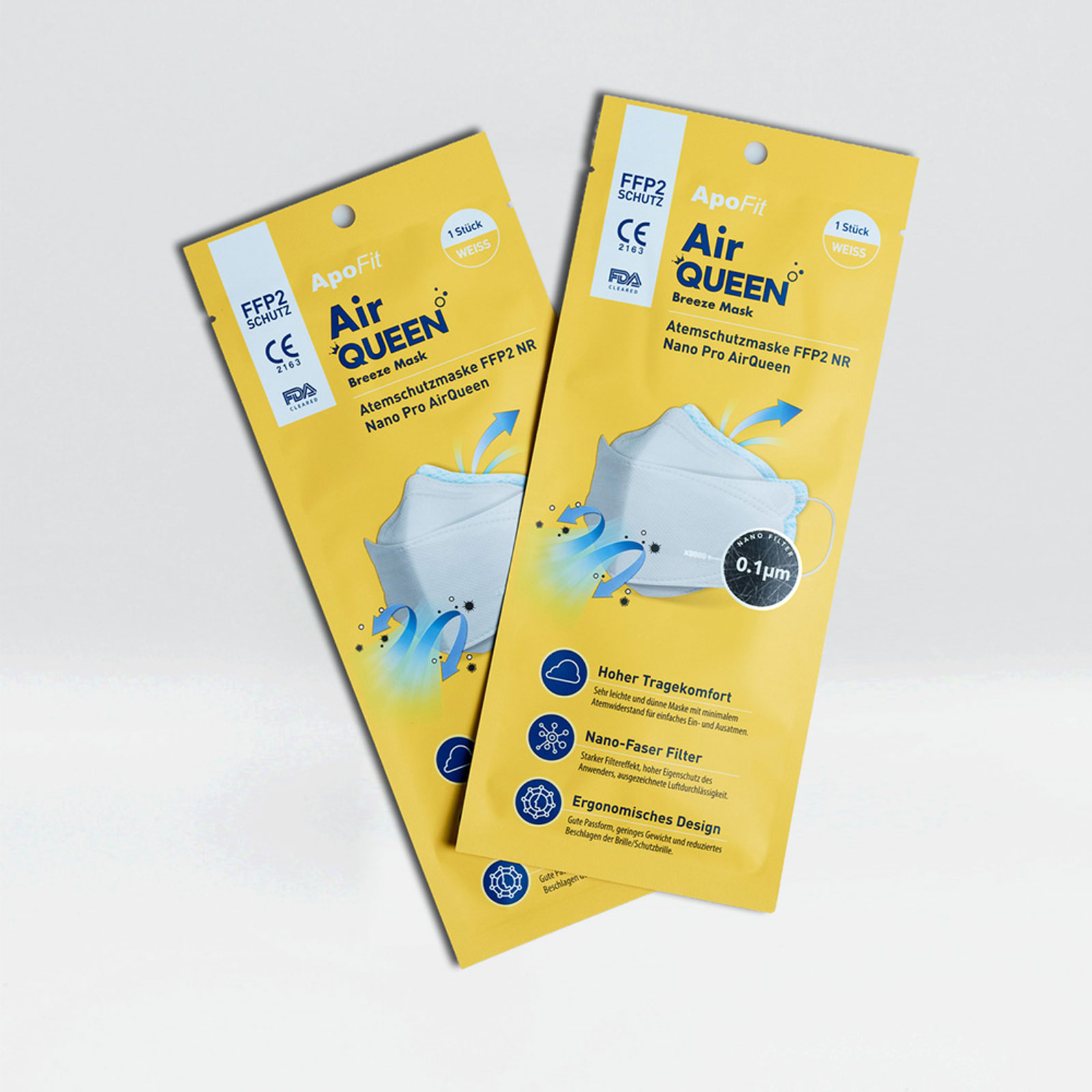 AirQueen FFP2 NR Nano Pro Atemschutzmaske Breeze Mask
