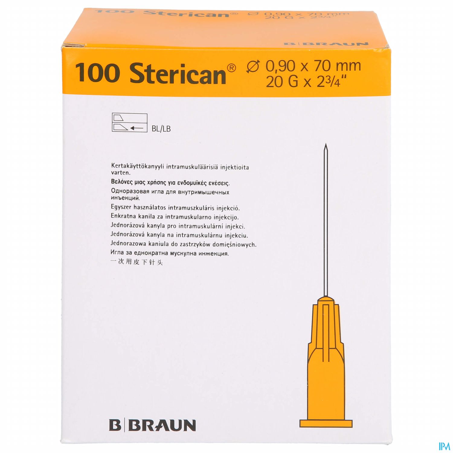 Injektionsspritzen U.zubeh. Einmalkanuelen Braun/sterican/tief-intr G20x2 3/4 0,90x70mm 46657 100st