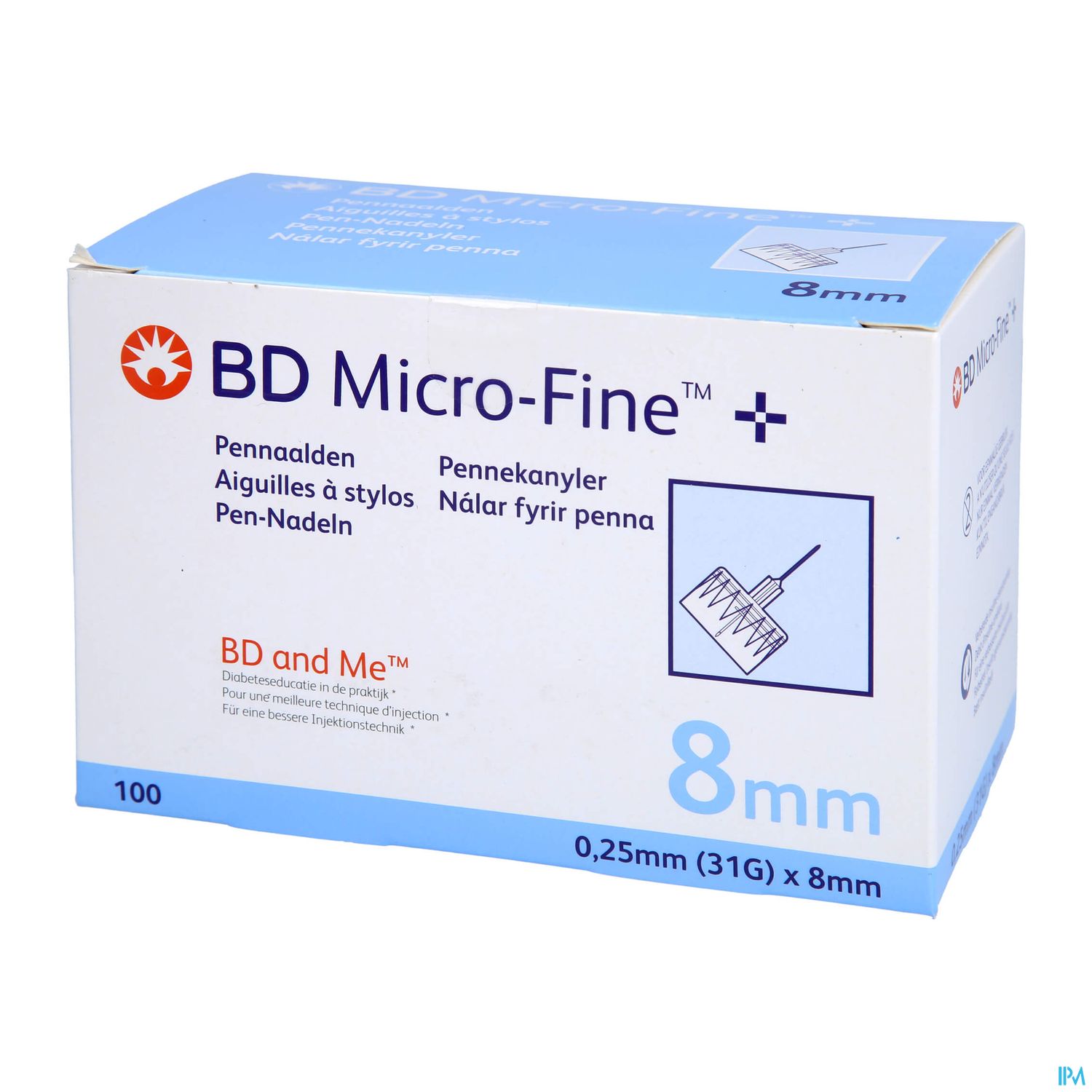 Injektionsspritzen U.zubeh. Bd Microfine Pen Nadel 8mmx 0,25mm 100st
