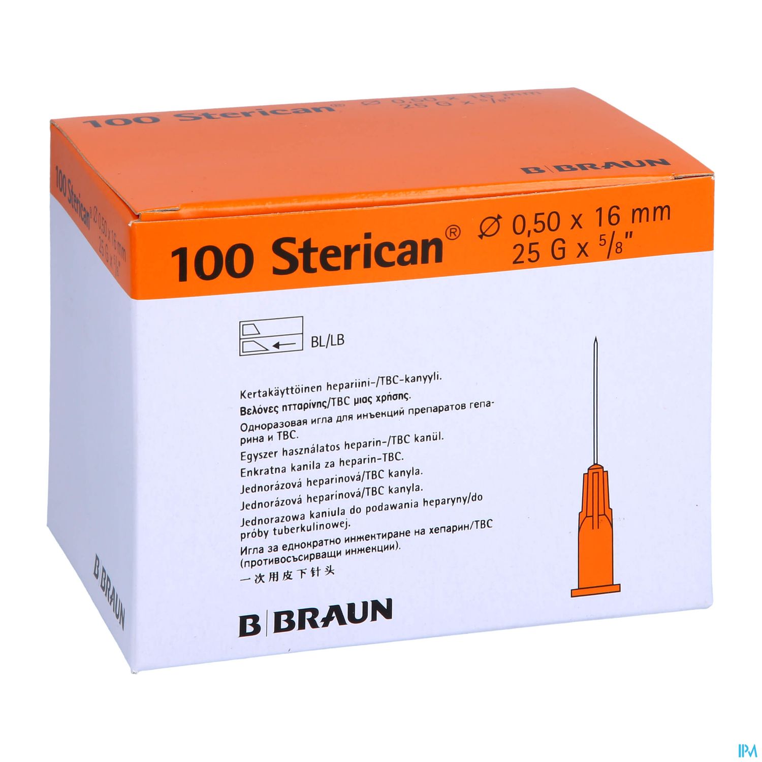 Injektionsspritzen U.zubeh. Einmalkanuelen Braun/sterican/heparin G25x5/8 0,50x16mm 46578 100st