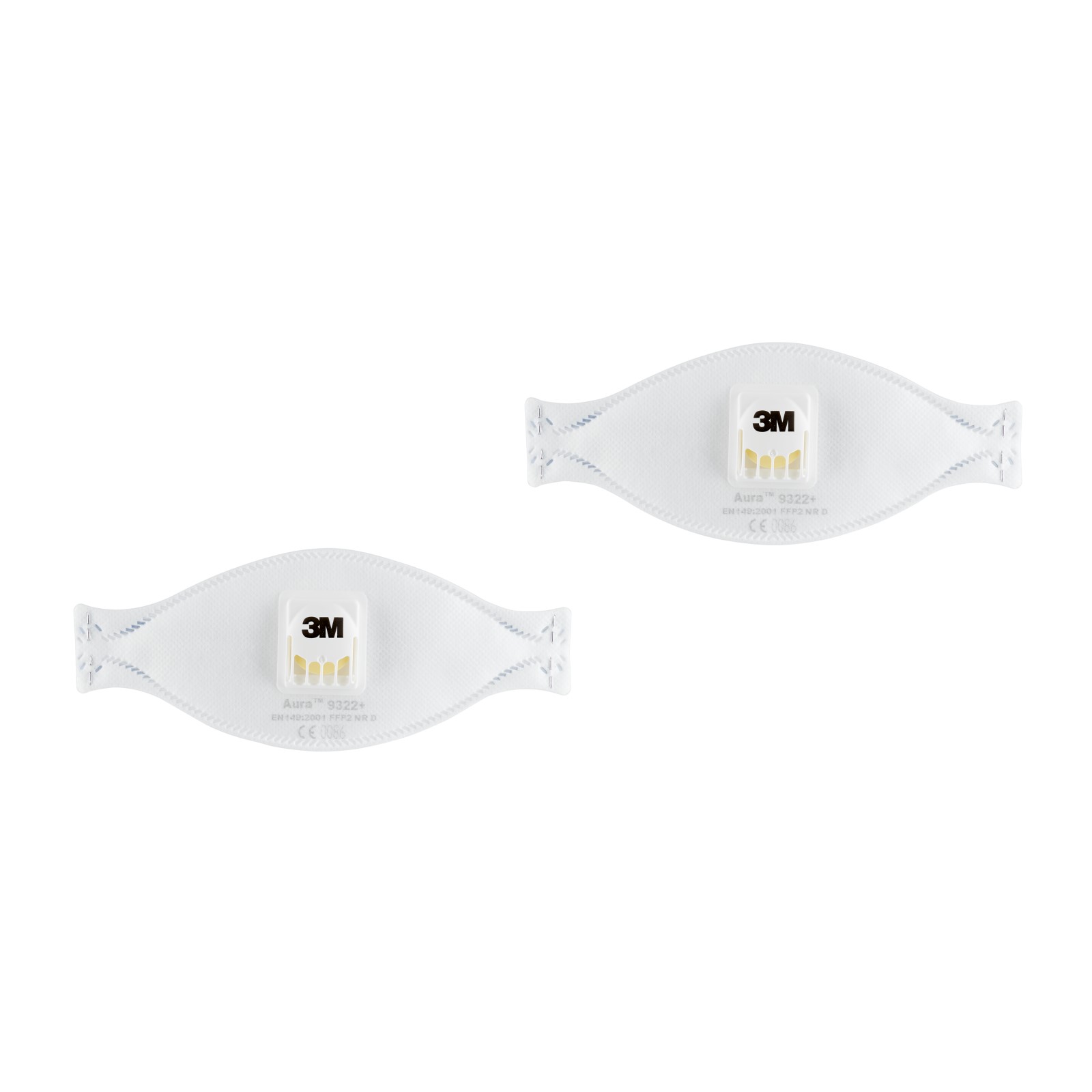 3M™ Aura™ Maske für Hand- und Maschinenschleifen 9322+, FFP2, mit Ventil, 2 pro Packung