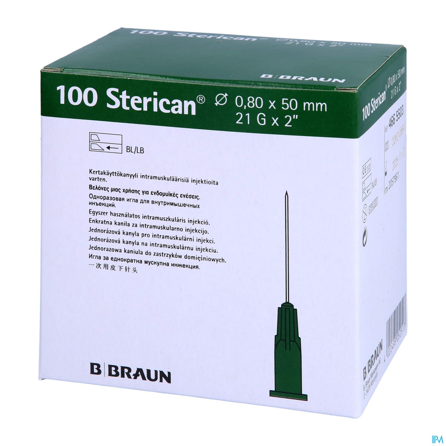 Injektionsspritzen U.zubeh. Einmalkanuelen Braun Sterican Intramusk G21x2 0,80x50mm 46655 100st