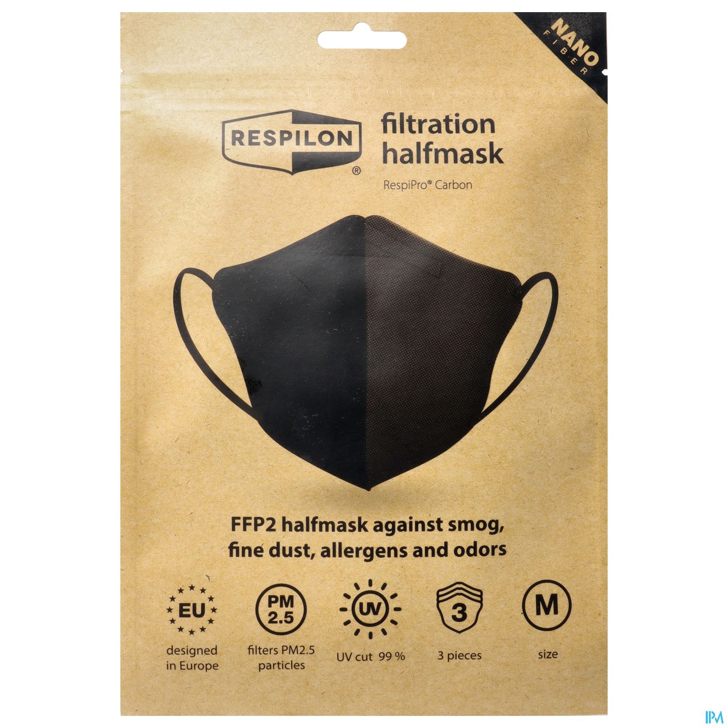 Schutzmasken Ffp2/respipro/nanofaser Carbon Medium 3st