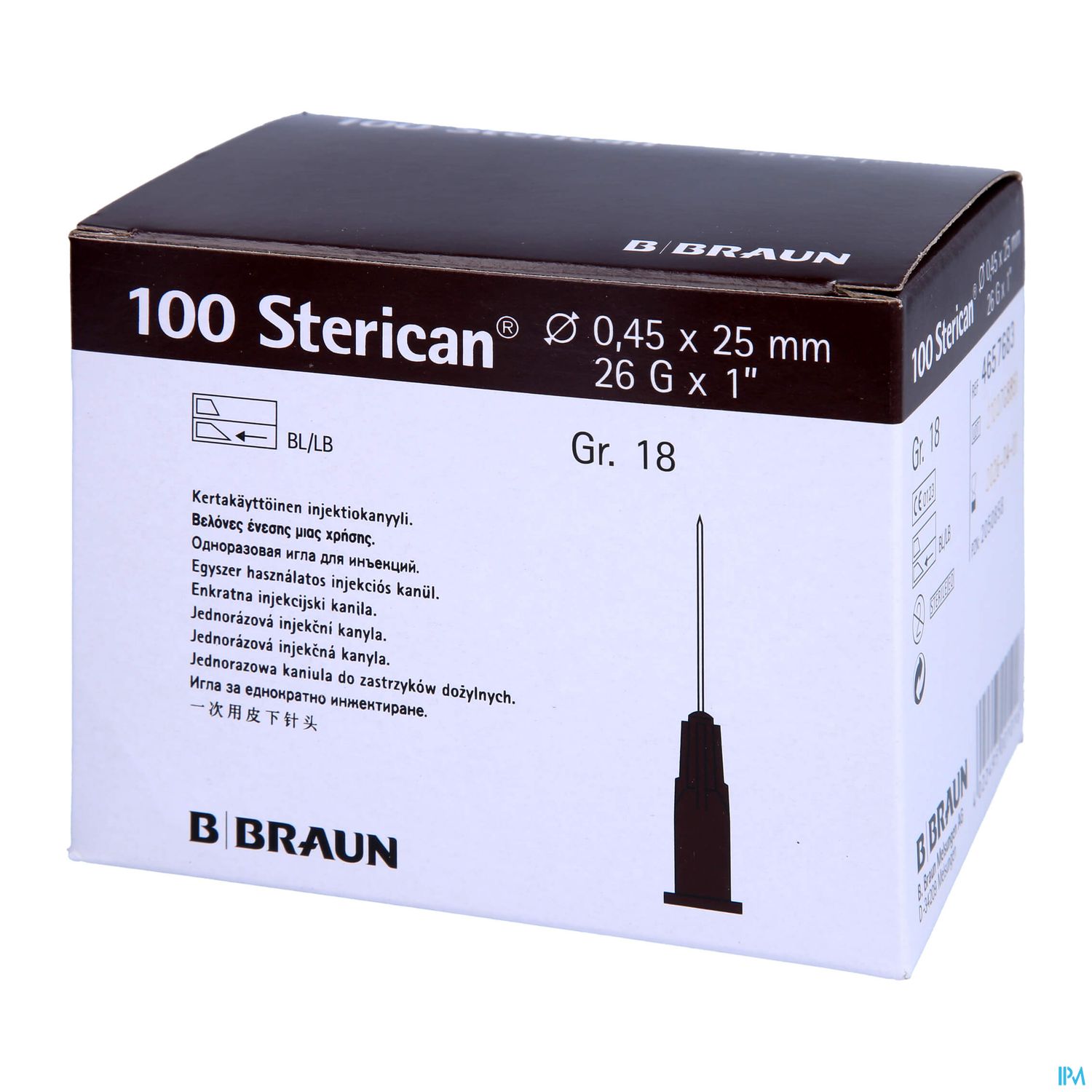 Injektionsspritzen U.zubeh. Einmalkanuelen Sterican Standard Gr18 G26x1 0,45x 25mm 46576 100st
