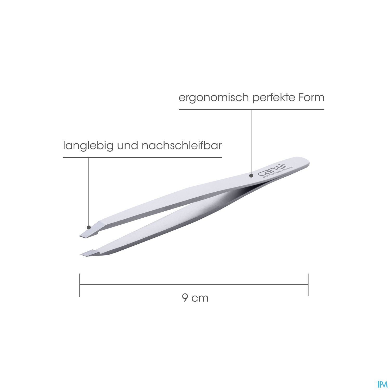 Pinzetten Canal Rostfrei/gerade 9cm Satin 2014- 1st