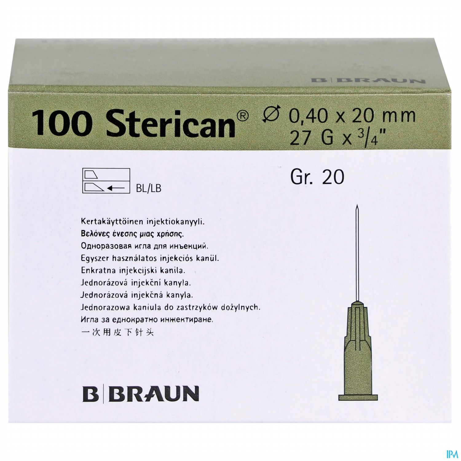 Injektionsspritzen U.zubeh. Einmalkanuelen Sterican/standard Gr20 G27x3/4 0,4x 20mm 46577 100st