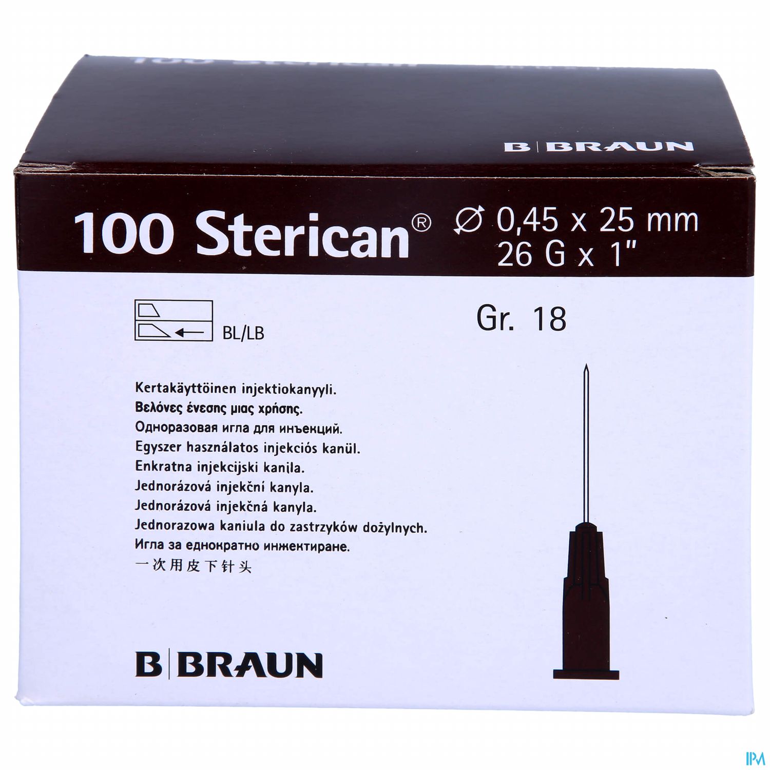Injektionsspritzen U.zubeh. Einmalkanuelen Sterican Standard Gr18 G26x1 0,45x 25mm 46576 100st