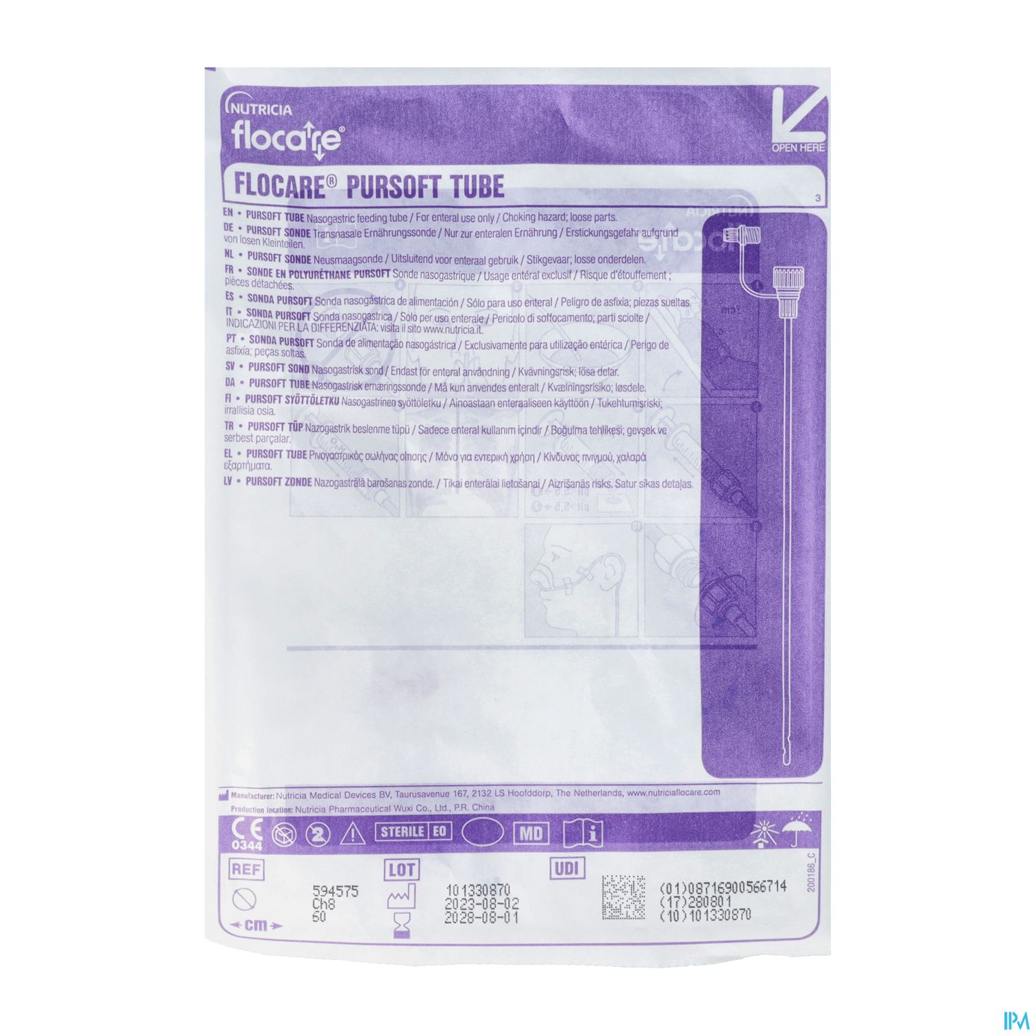 Ernaehrungssonde Flocare Pur/soft/m Enfit Ch 8/ 60cm 10st