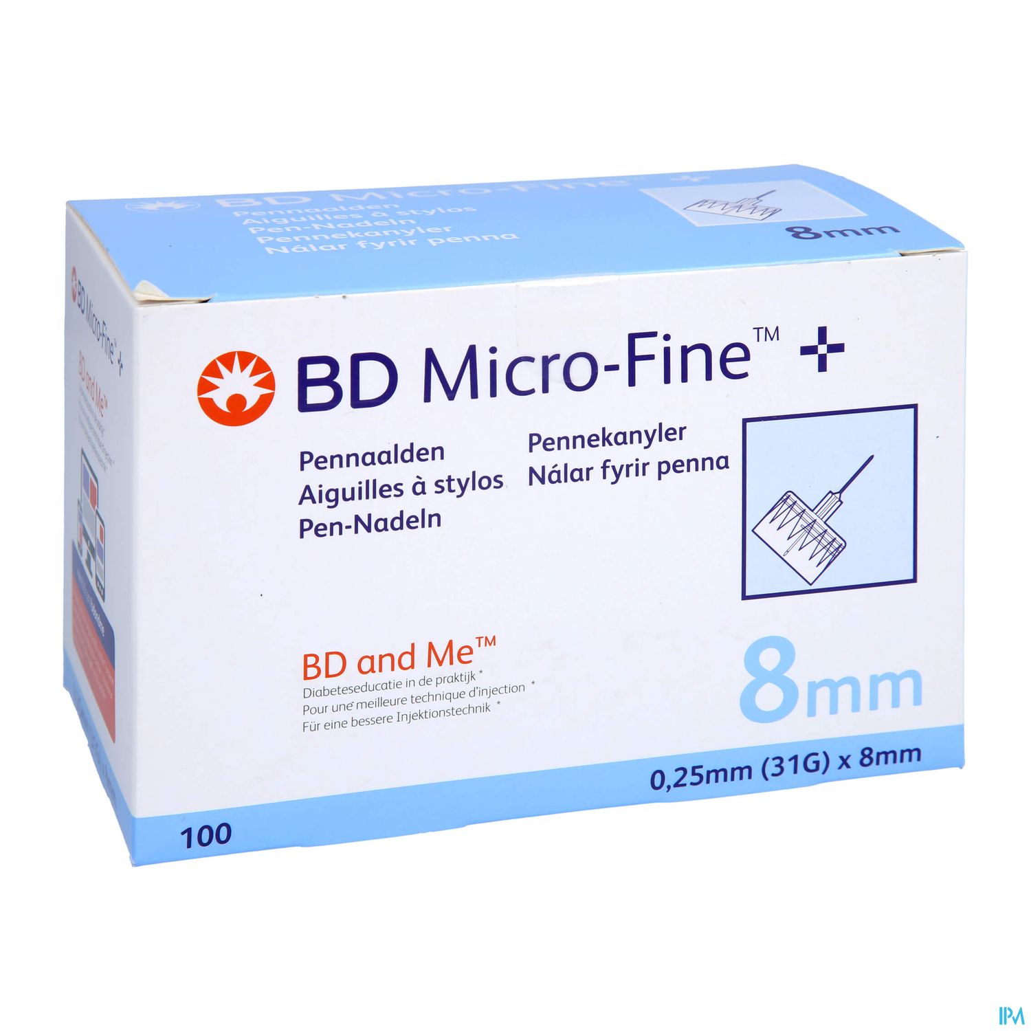 Injektionsspritzen U.zubeh. Bd Microfine Pen Nadel 8mmx 0,25mm 100st
