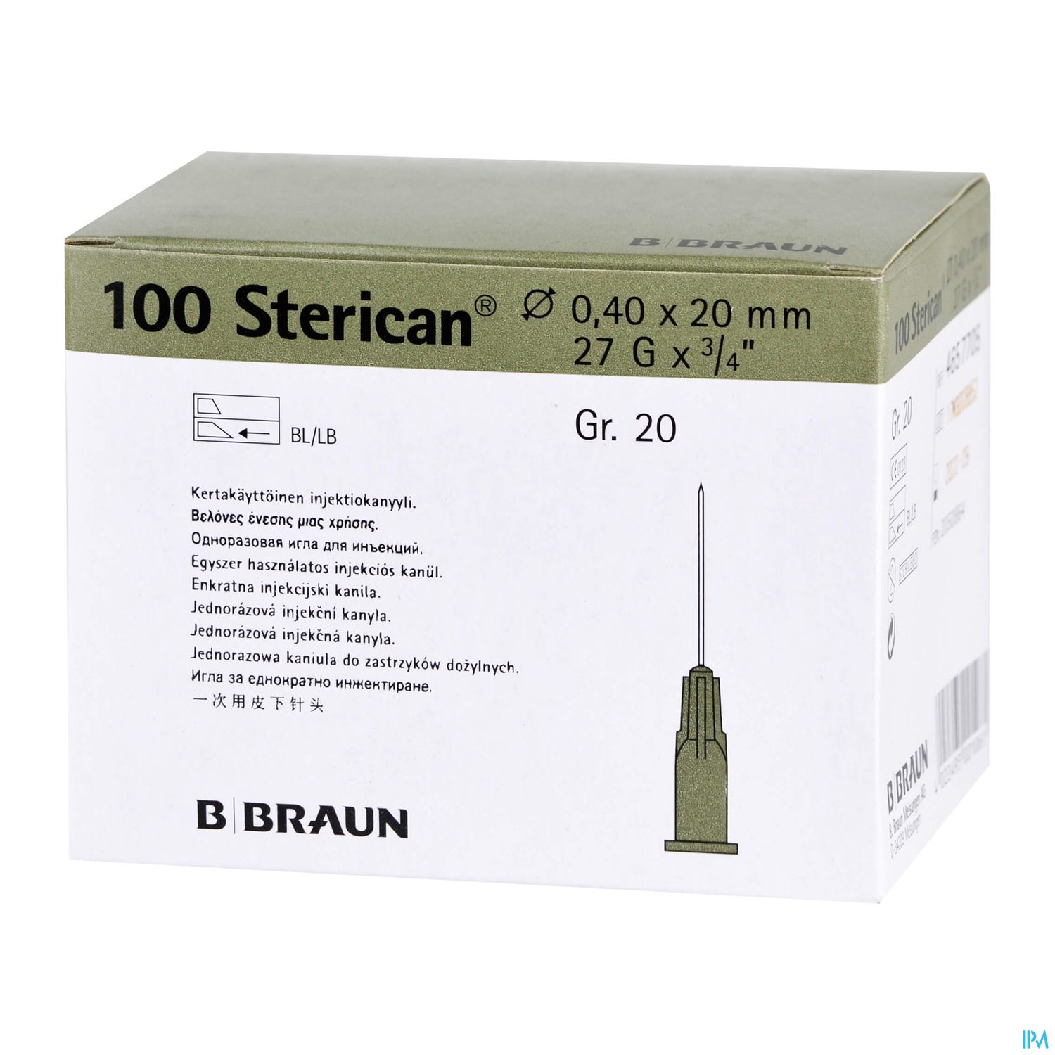 Injektionsspritzen U.zubeh. Einmalkanuelen Sterican/standard Gr20 G27x3/4 0,4x 20mm 46577 100st