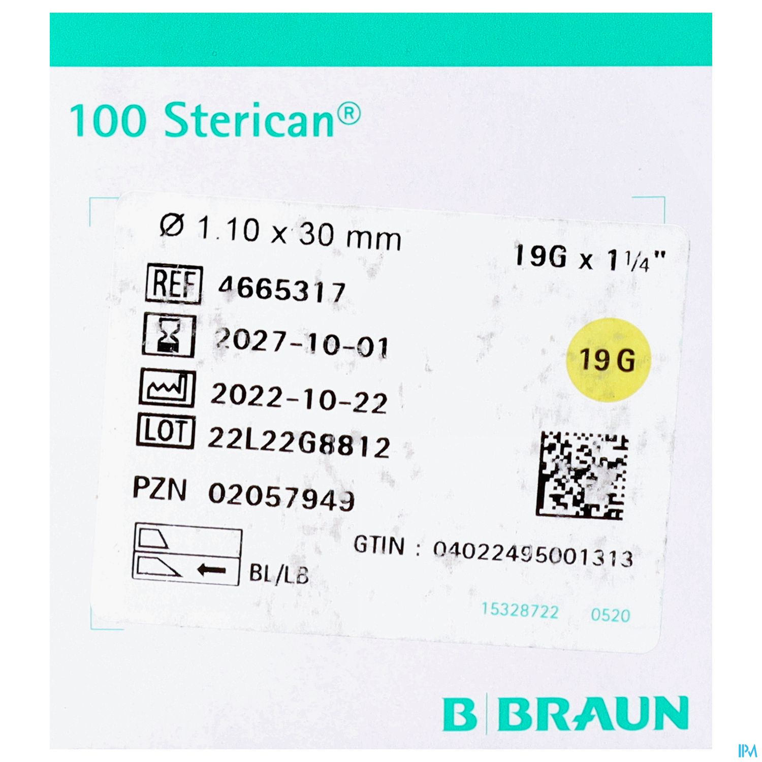 Injektionsspritzen U.zubeh. Einmalkanuelen Braun/sterican/blutentn. G19x1 1/4 1,1x30mm 46653 100st
