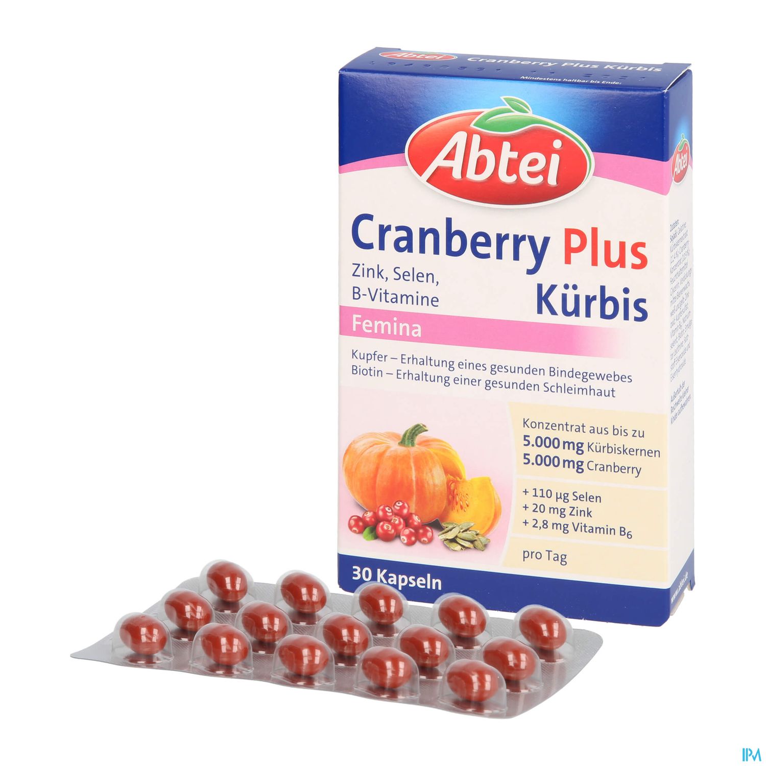 Abtei Kuerbis +cranberry +zink +selen Kapseln 50000 30st