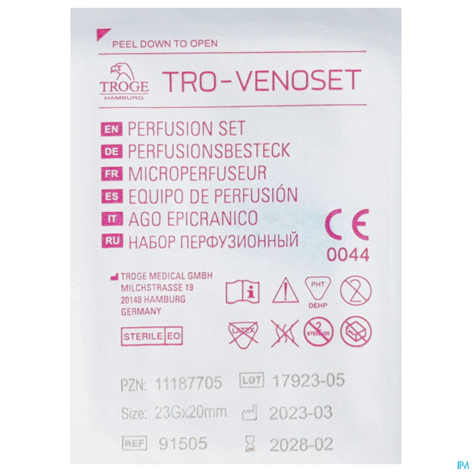 Injektionsspritzen U.zubeh. Butterfly Perfusionsbesteck Tro-venoset 23g 1st