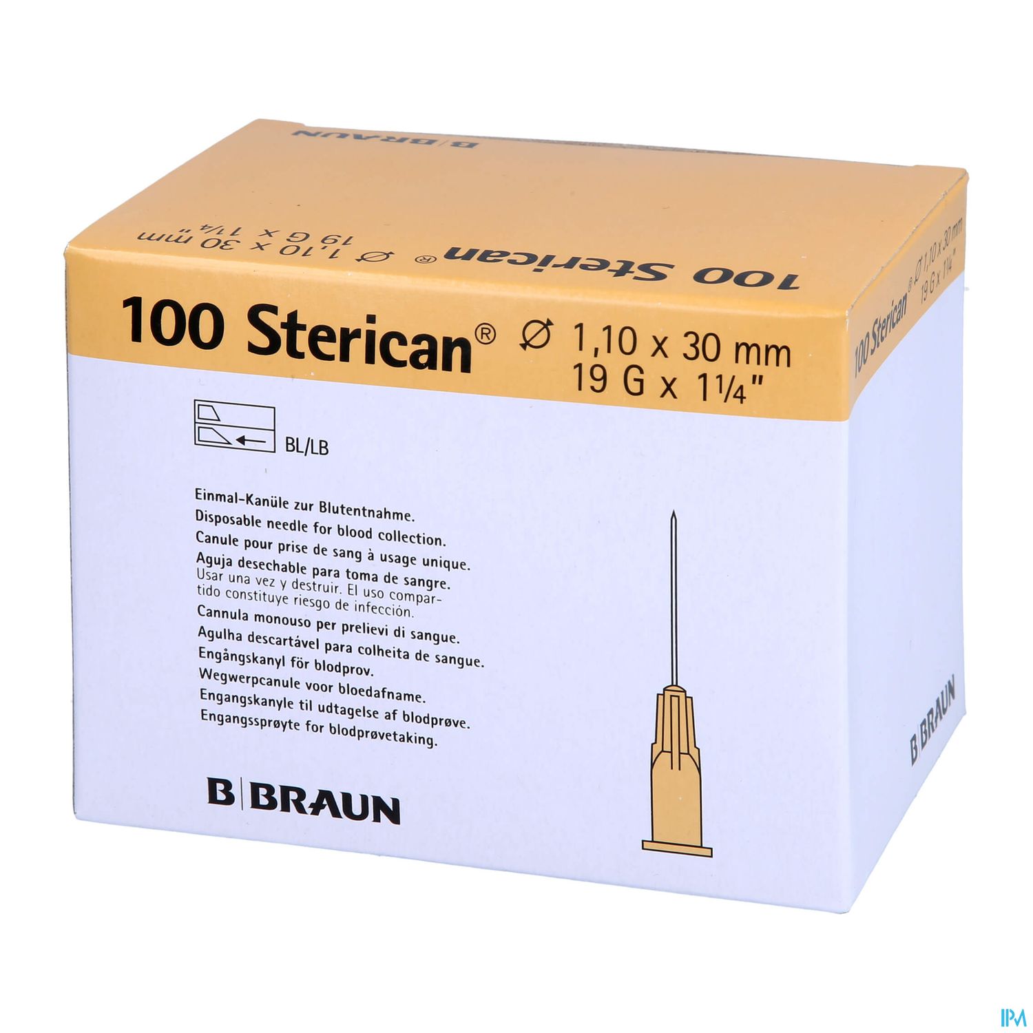 Injektionsspritzen U.zubeh. Einmalkanuelen Braun/sterican/blutentn. G19x1 1/4 1,1x30mm 46653 100st