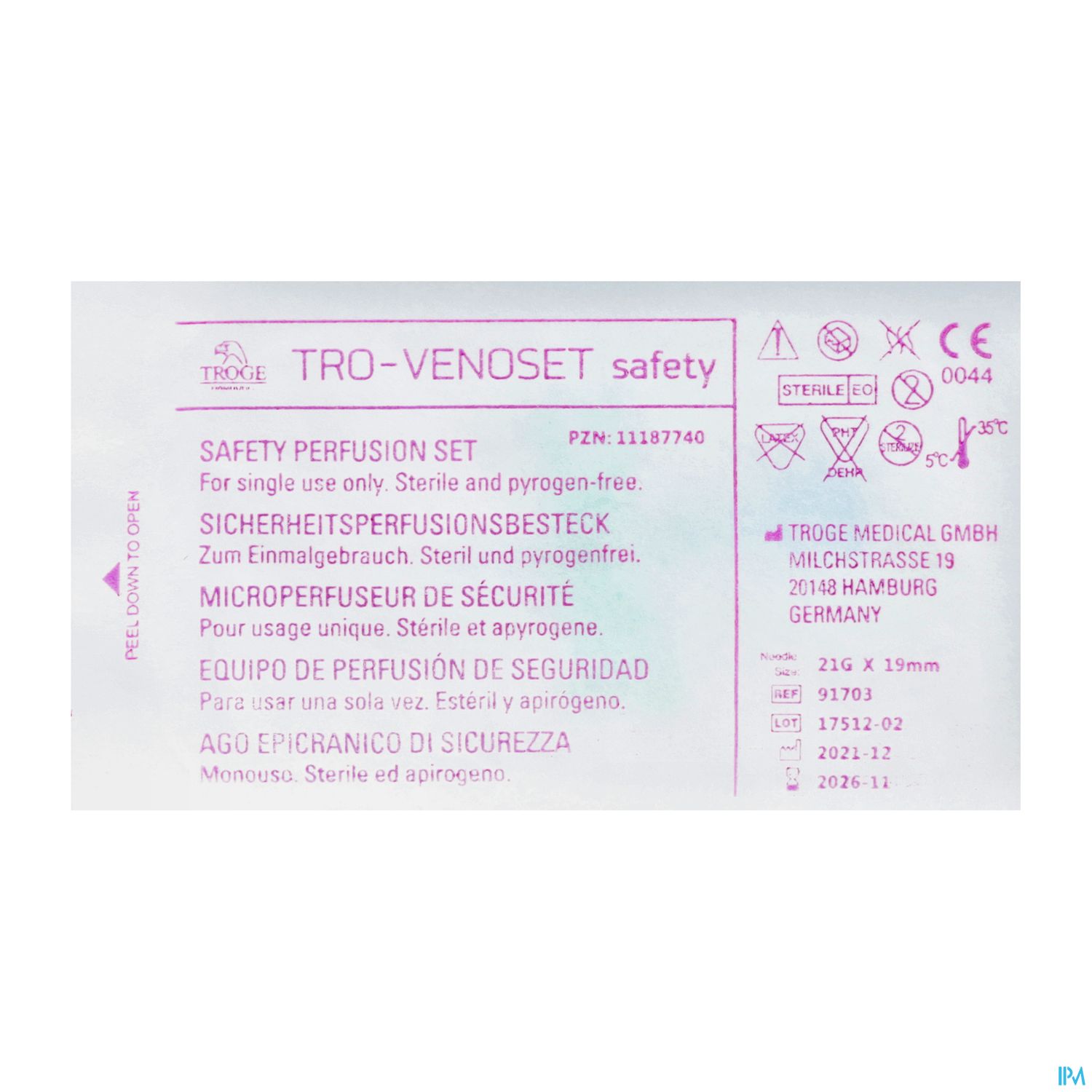 Injektionsspritzen U.zubeh. Butterfly/safety Perfusionsbesteck Tro-venoset 21g 1st