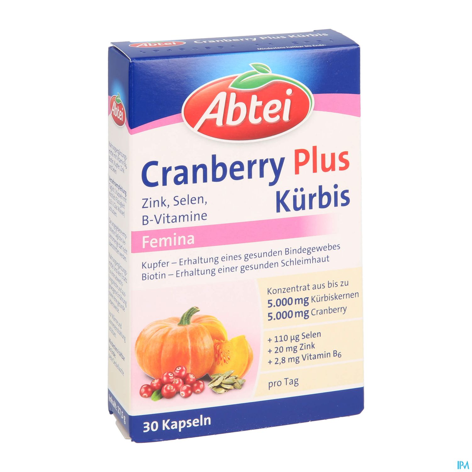 Abtei Kuerbis +cranberry +zink +selen Kapseln 50000 30st