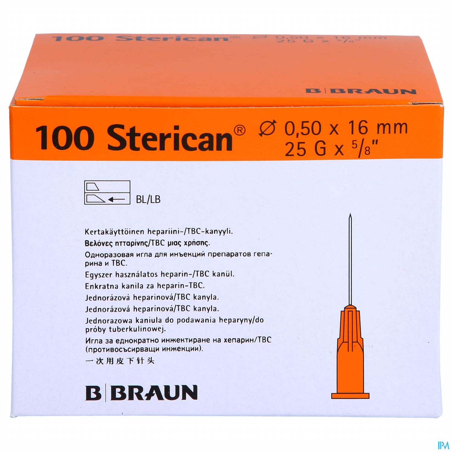Injektionsspritzen U.zubeh. Einmalkanuelen Braun/sterican/heparin G25x5/8 0,50x16mm 46578 100st