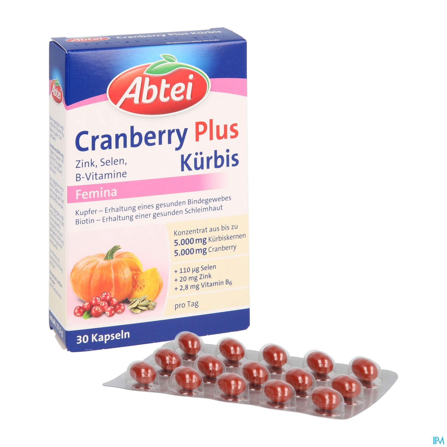 Abtei Kuerbis +cranberry +zink +selen Kapseln 50000 30st
