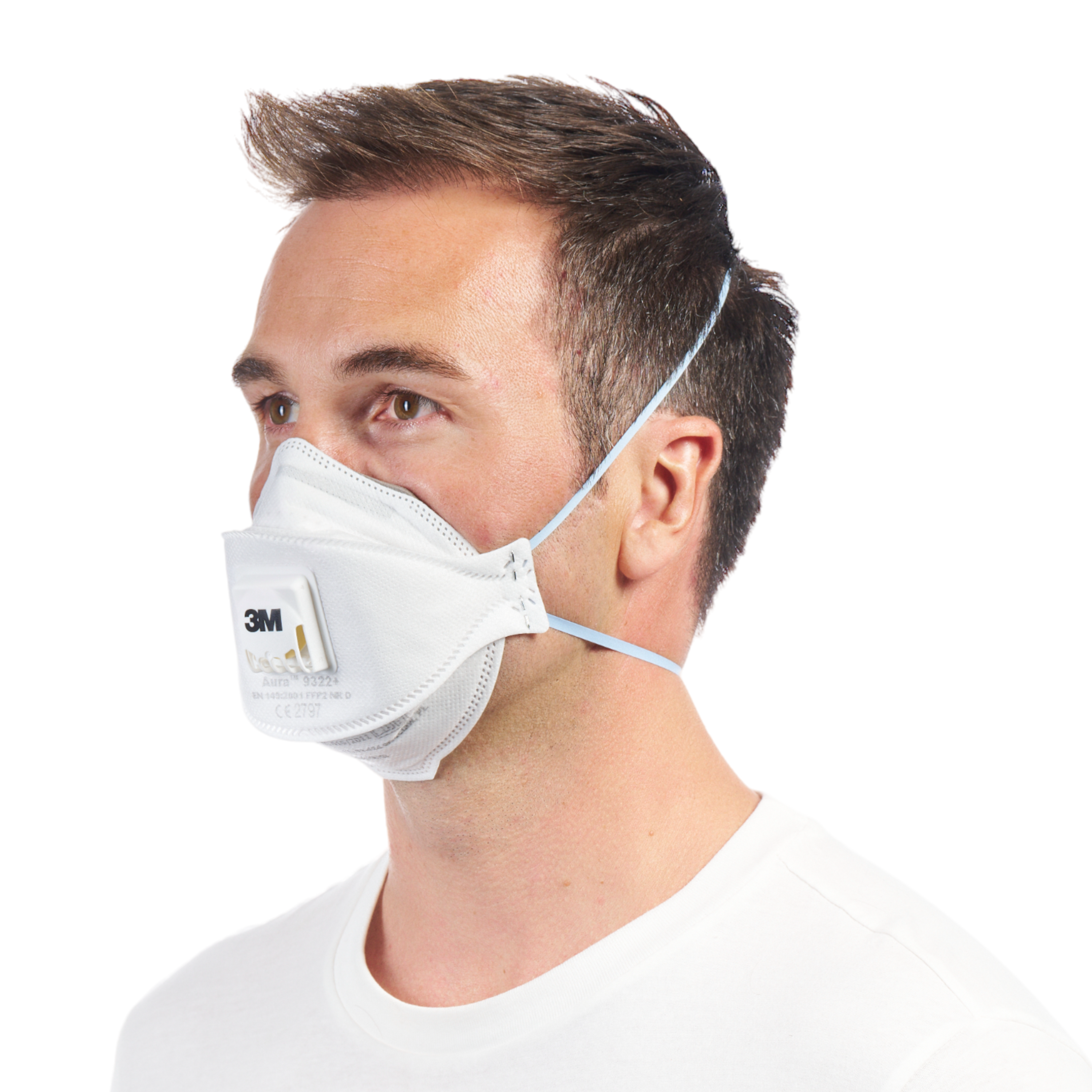 3M™ Aura™ Comfort Cool Flow™ Partikelmaske 9332+, FFP3, mit Ventil, 5er-Packung