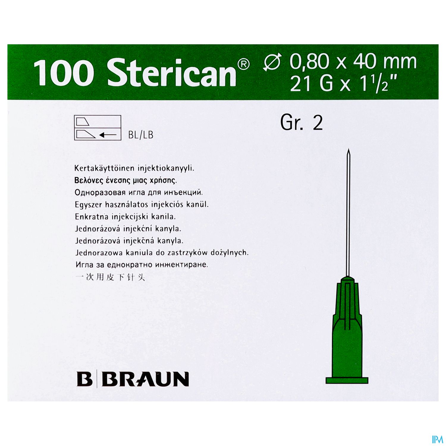 Injektionsspritzen U.zubeh. Einmalkanuelen Sterican/standard Gr2 G21x1 1/2 0,8x40mm 46575 100st