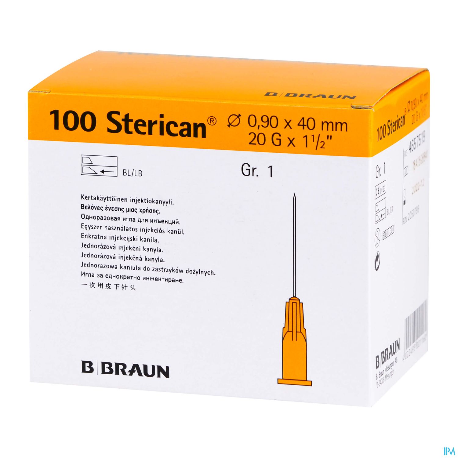 Injektionsspritzen U.zubeh. Einmalkanuelen Sterican Standard Gr 1 G20x1 1/2 0,9x 40mm 46575 100st