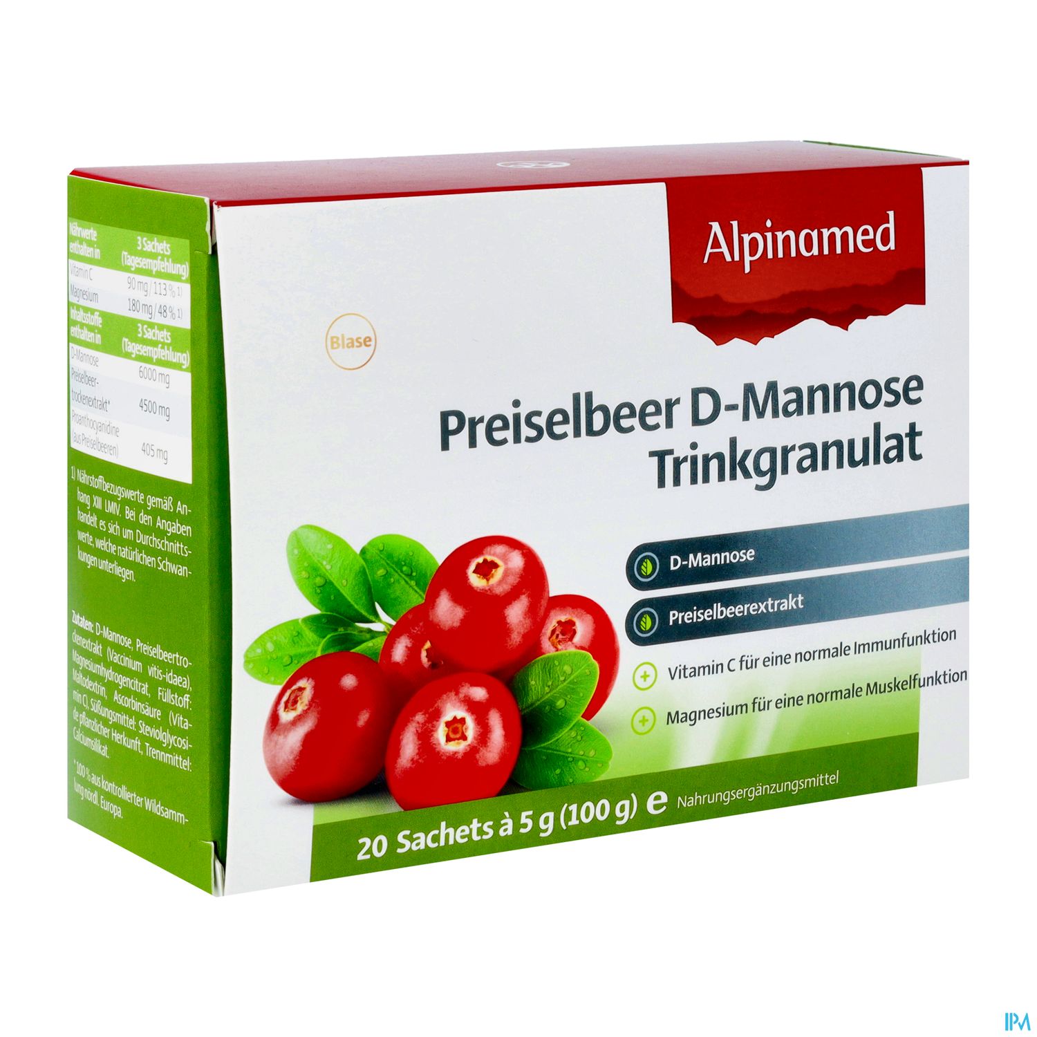 D-mannose Trinkgranulat -alpinamed Preiselbeer Sachets 20st